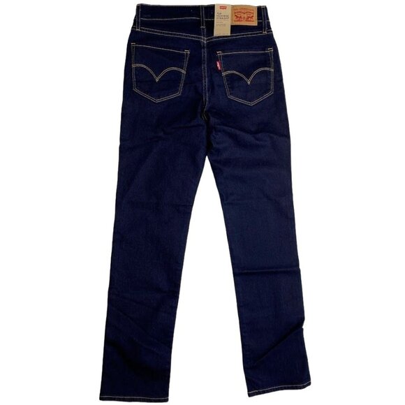Levi's 724 Straight Jeans Women's 25 0 XS Dark Blue Short‎ Stretchy Denim NEW - Picture 4 of 16